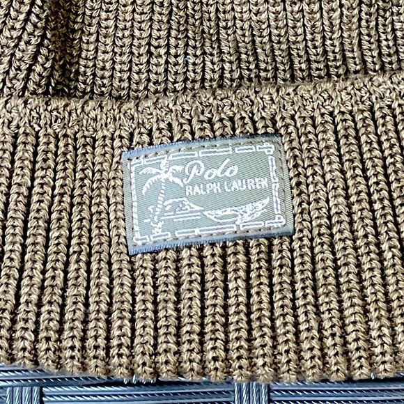 Polo by Ralph Lauren Brown Beanie. - Picture 3 of 4